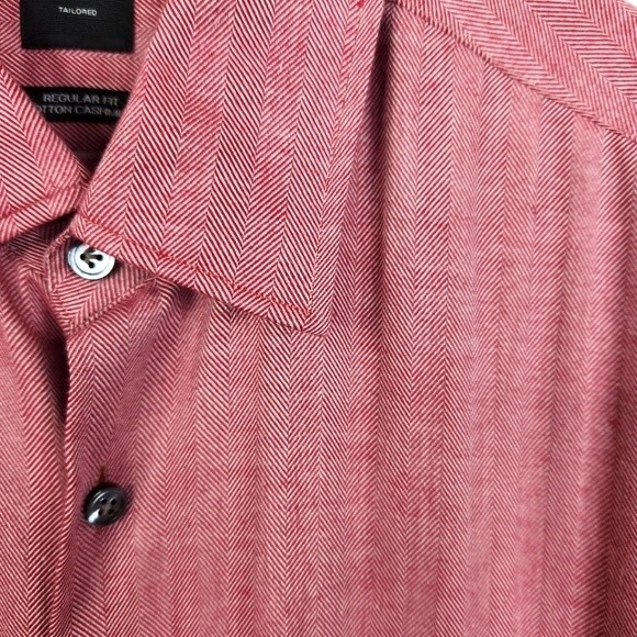 Boss Hugo Boss Mens Cashmere Blend Long Sleeve Button Down Shirt Size Medium - Picture 6 of 7